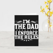 The Dad Enforce The Rules Funny Dad Gift Kaart (Gele Bloem)