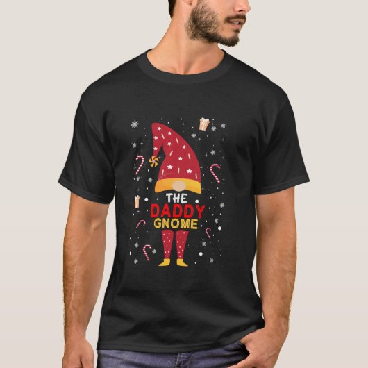 The Daddy Gnome Christmas Plaid Matching Family Fu T-shirt (Voorkant)