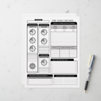The Daily Details Aanvullende Pagina Dagplanning Briefhoofd
