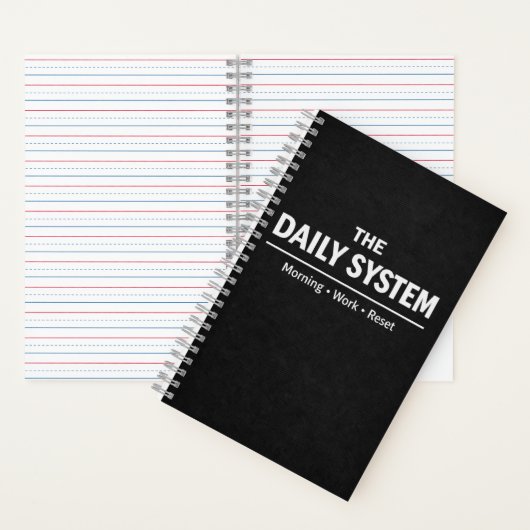 The Daily System Planner Morning Work Reset Notitieboek (Binnen)