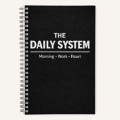 The Daily System Planner Morning Work Reset Notitieboek (Voorkant)