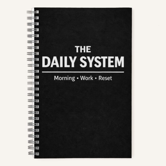 The Daily System Planner Morning Work Reset Notitieboek (Voorkant)
