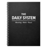 The Daily System Planner Morning Work Reset Notitieboek (Voorkant)