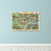 The Daily Telegraph Afbeelding Map of London Canvas Afdruk (Insitu (Houten vloer))
