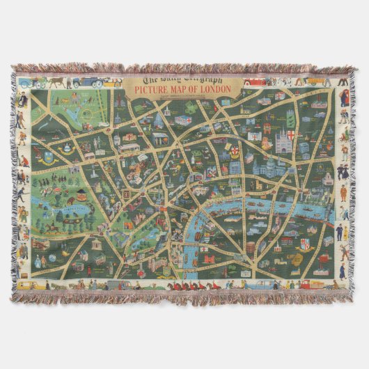 The Daily Telegraph Afbeelding Map of London Deken (Voorkant)