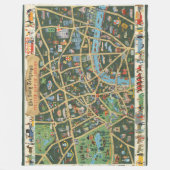 The Daily Telegraph Afbeelding Map of London Fleece Deken (Voorkant)