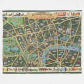 The Daily Telegraph Afbeelding Map of London Fleece Deken (Voorkant (Horizontaal))