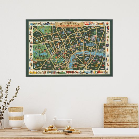 The Daily Telegraph Afbeelding Map of London Poster (Keuken)