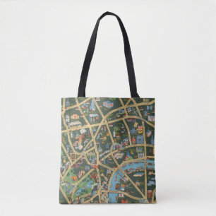 The Daily Telegraph Afbeelding Map of London Tote Bag