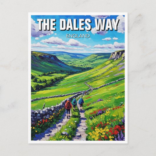 The Dales Way Engeland Reis Briefkaart (Voorkant)