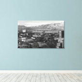 The Dalles, Oregon Dock Uitzicht uit 4th Street Canvas Afdruk (Insitu (Houten vloer))