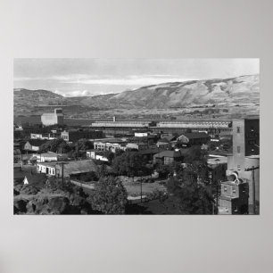 The Dalles, Oregon Dock Uitzicht uit 4th Street Poster