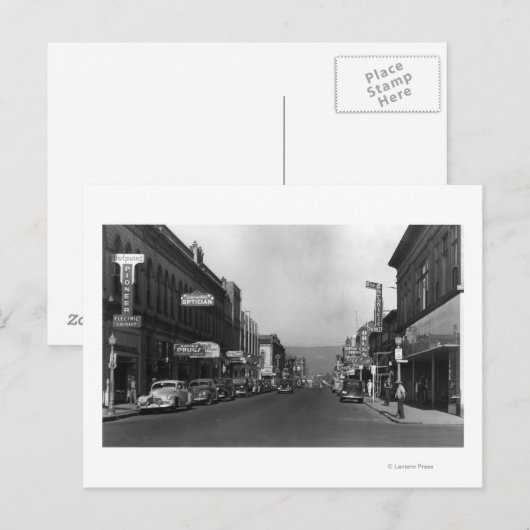 The Dalles, Oregon Main Street Town Uitzicht Briefkaart (Voorkant / Achterkant)