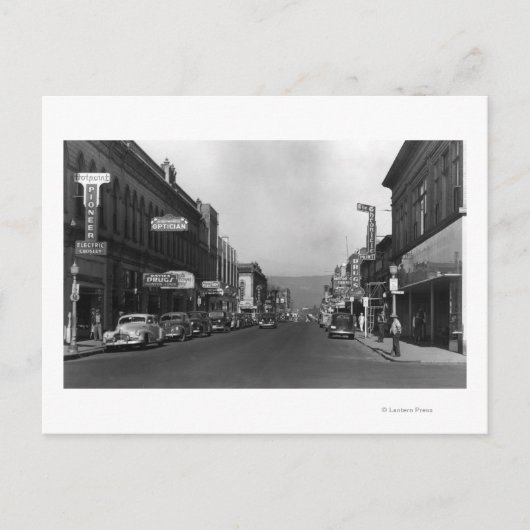 The Dalles, Oregon Main Street Town Uitzicht Briefkaart (Voorkant)