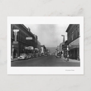 The Dalles, Oregon Main Street Town Uitzicht Briefkaart