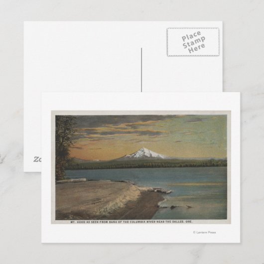 The Dalles, Oregon - Mt. Hood uit Columbia Rive Briefkaart (Voorkant / Achterkant)