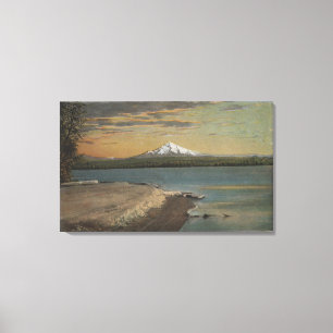 The Dalles, Oregon - Mt. Hood uit Columbia Rive Canvas Afdruk