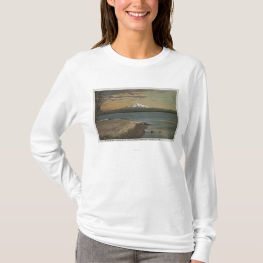 The Dalles, Oregon - Mt. Hood uit Columbia Rive T-shirt (Voorkant)