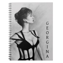 The Dame Sexy Woman Black Dress Portrait Art