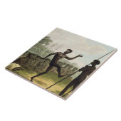 The Dance, aborigines uit New South Wales engrave Tegeltje (Zijkant)