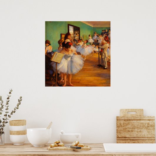 The Dance Class by Edgar Degas Poster (Keuken)