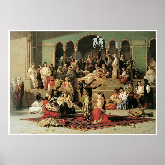 The Dance of the Bee in the Harem, 1863 Poster (Voorkant)