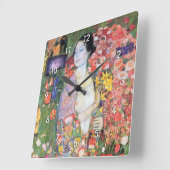 The Dancer, Gustav Klimt Vierkante Klok (Hoek)