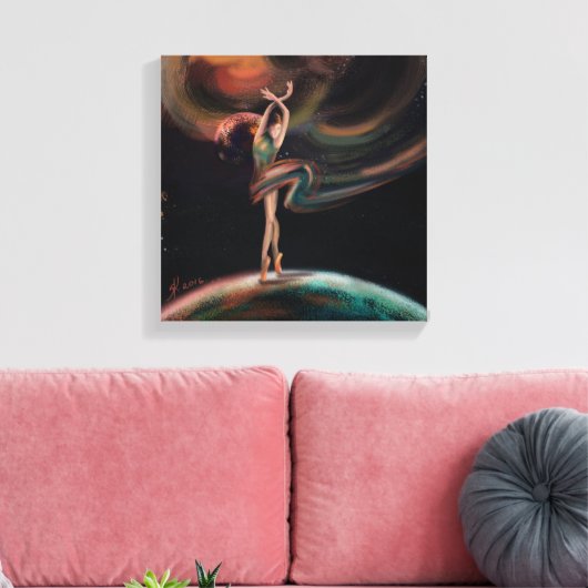 "The Dancing Universe" Canvas Afdruk (Insitu (Woonkamer))