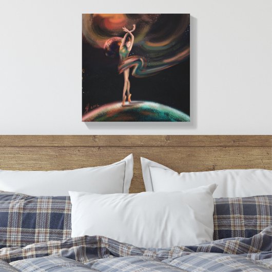 "The Dancing Universe" Canvas Afdruk (Insitu (Slaapkamer))