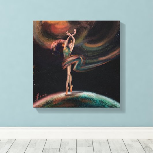 "The Dancing Universe" Canvas Afdruk (Insitu (Houten vloer))