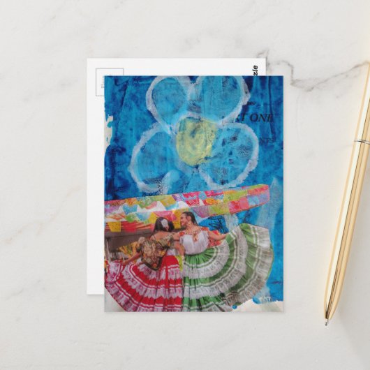 The Dancing Women Collage Briefkaart (Voorkant / Achterkant in situ)