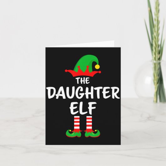 The Daughter Elf Matching Family Christmas  Kaart (Voorkant)