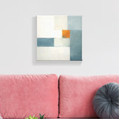 The Dawn of Meaning - Silent Blue City Canvas Afdruk (Insitu (Woonkamer))