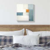 The Dawn of Meaning - Silent Blue City Canvas Afdruk (Insitu (Slaapkamer))