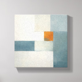 The Dawn of Meaning - Silent Blue City Canvas Afdruk