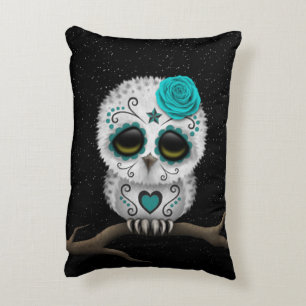 The Day of the Dead Sugar Skull Owl Stars Accent Kussen