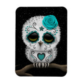 The Day of the Dead Sugar Skull Owl Stars Magneet (Verticaal)