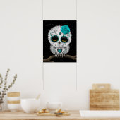 The Day of the Dead Sugar Skull Owl Stars Poster (Keuken)