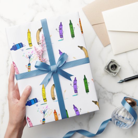 The Day the Crayons Quit Themed Wrapping Paper Cadeaupapier (Geschenken)
