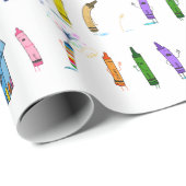 The Day the Crayons Quit Themed Wrapping Paper Cadeaupapier (Rol Hoek)