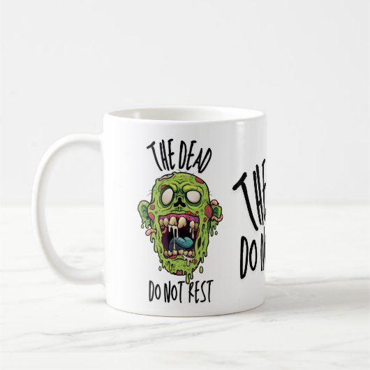 The Dead Do Not Rest - Coffee Mug Koffiemok (Links)