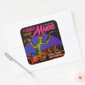  "The Deadly Mantis" filmdoosje Vierkante Sticker (Envelop)