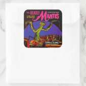  "The Deadly Mantis" filmdoosje Vierkante Sticker (Tas)