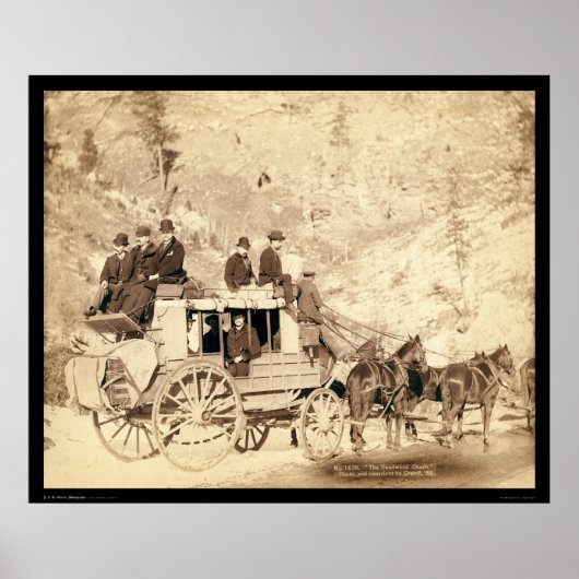The Deadwood Stagecoach Black Hills SD 1889 Poster (Voorkant)