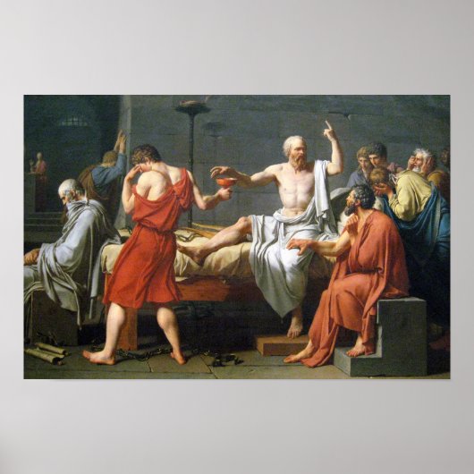 The Death of Socrates by Jacques-Louis David Poster (Voorkant)