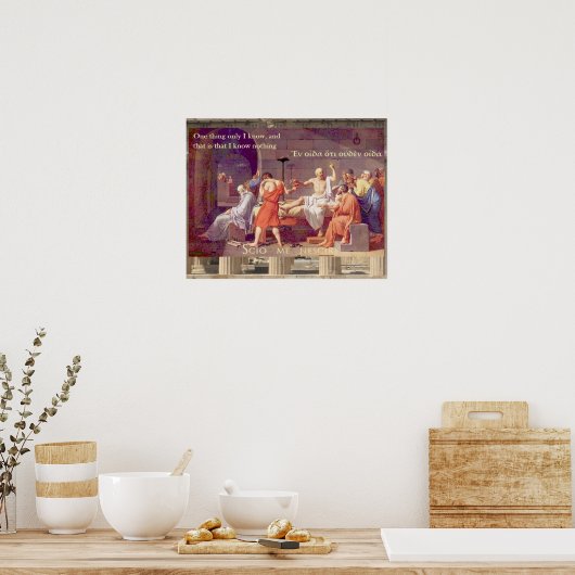 The Death of Socrates - I know nothing Poster (Keuken)