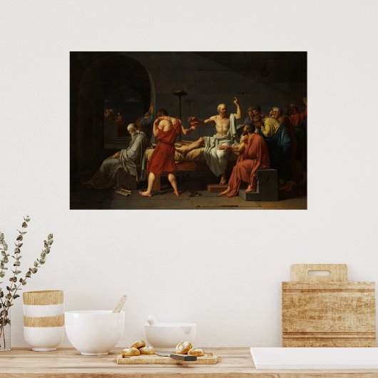 The Death of Socrates, Jacques-Louis David  Poster (Keuken)