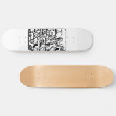 The Death - Old Indian Asian Tarot Card Persoonlijk Skateboard (Horizontaal)