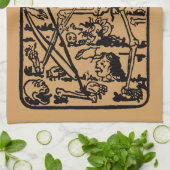 The Death - Old Indian / Asian Tarot Card Theedoek (Gevouwen)