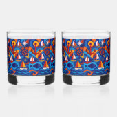 🌊 "The Deep End" Rocks (Paar) Whisky Glas (Achterkant)